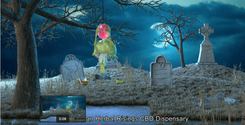 Halloween commercial zombie cbd