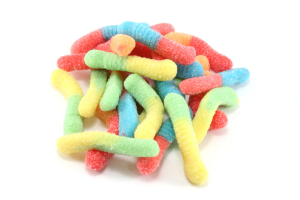 100mg Sour Worm Gummies – 20 piece – 5mg CBD per piece