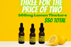 CBD Oil Tincture 300mg Lemon (Three-Pack)